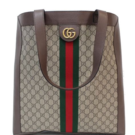 gucci gg supreme large tote|gucci ophidia white shoulder bag.